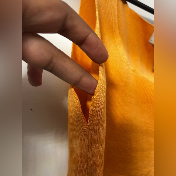 Figurina 100% Silk Orange Glam Summer Tank Top Size L - Picture 4 of 10